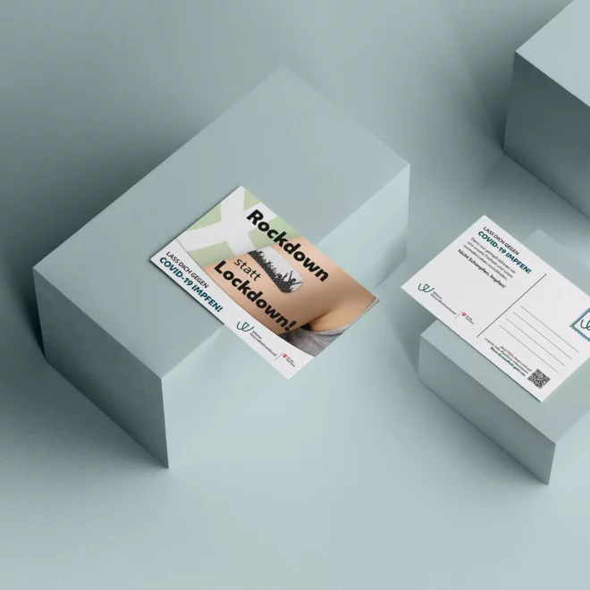 Postkarte Impfkampagne Wiener Gesundheitsverbund