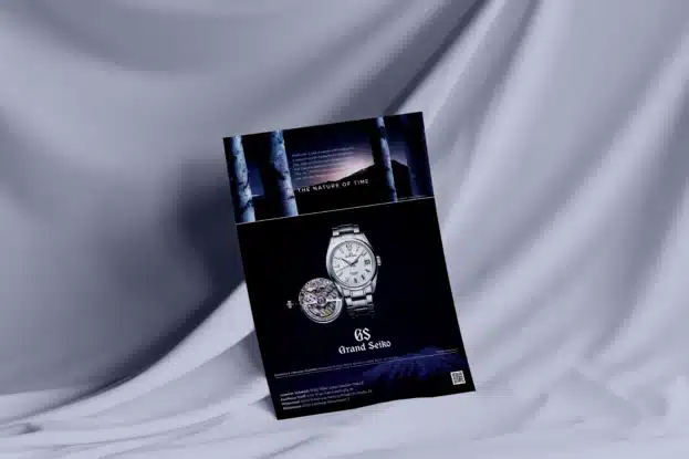 POS Materialien für Uhrenhersteller und Traditionsunternehmen Seiko, Anzeige