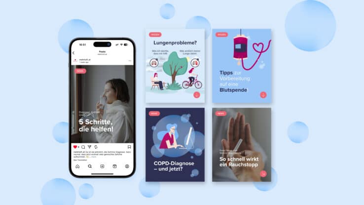 Social Media Posts und Community Management für die COPD&Asthma Initiative Mehr Luft